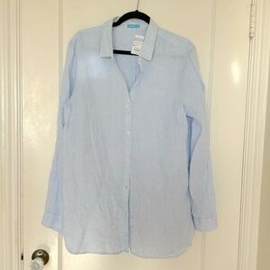 Blue Linen Button Down